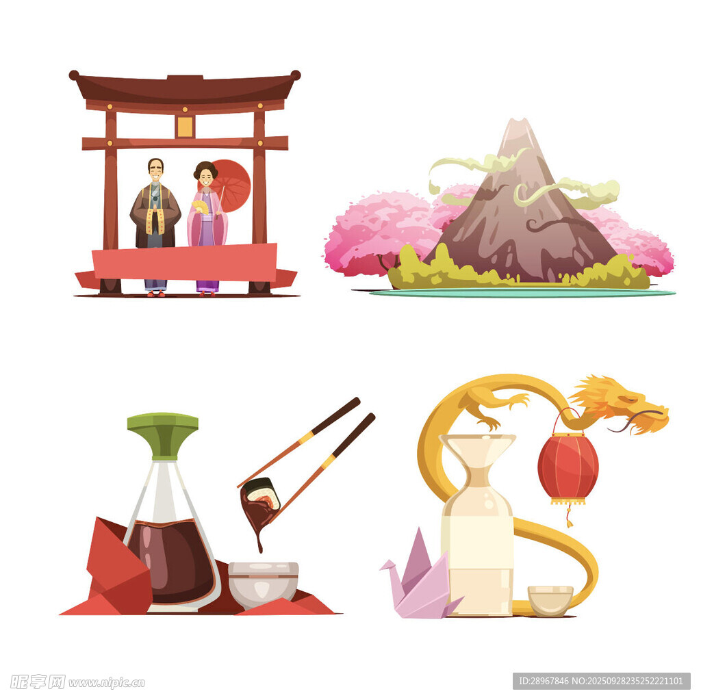 日本传统元素插画集
