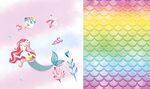 梦幻美人鱼与彩虹背景图