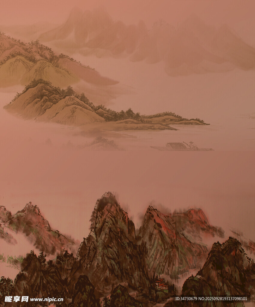 水墨山水图
