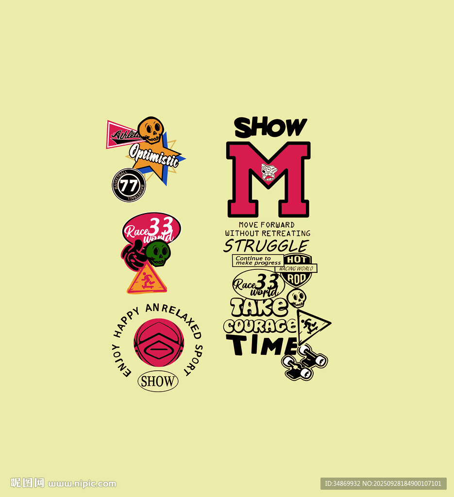 M秀时光主题装饰图案