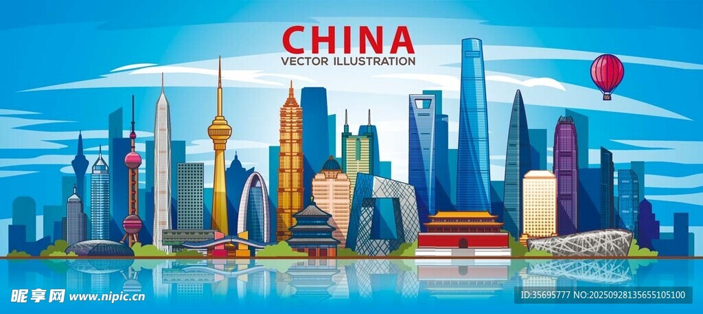 中国城市剪影