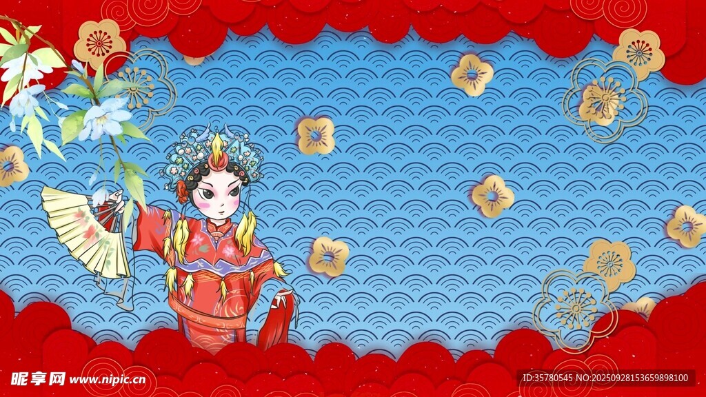 京剧脸谱LED背景视频素材
