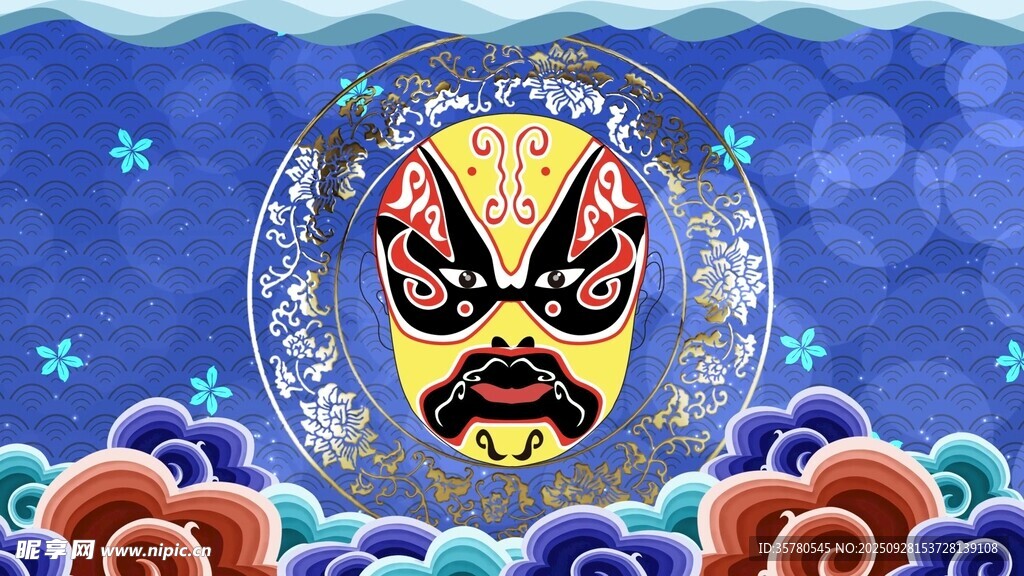 京剧脸谱LED背景视频素材