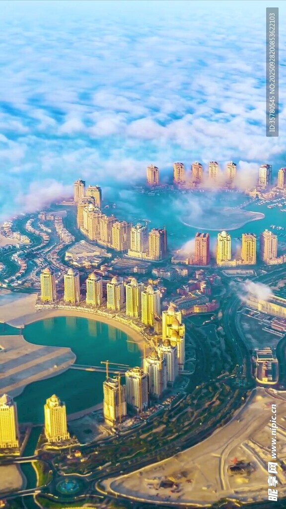 城市建筑群俯瞰景观