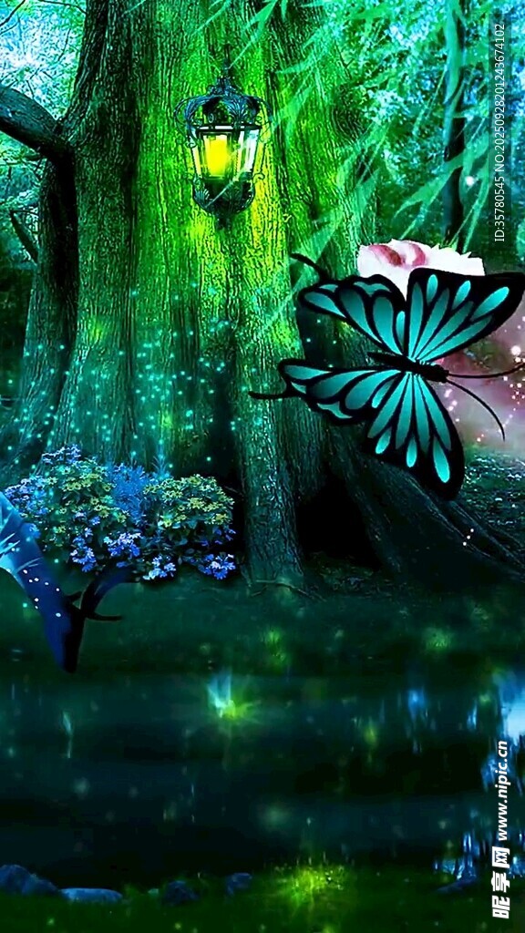 梦幻森林中的奇幻精灵世界