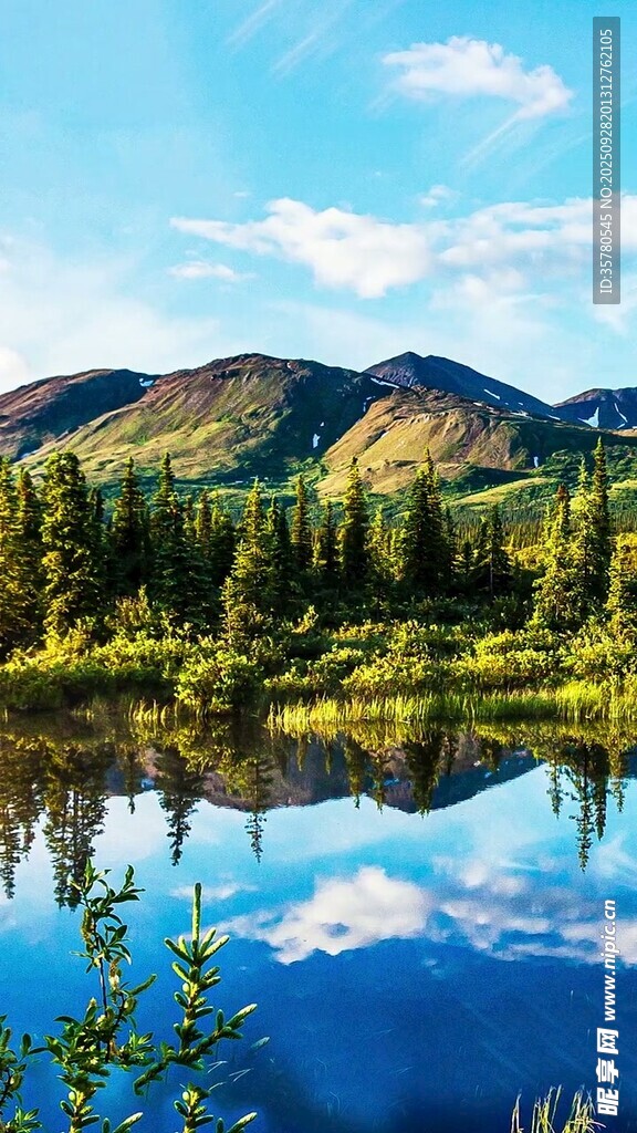 宁静山水湖景自然风光