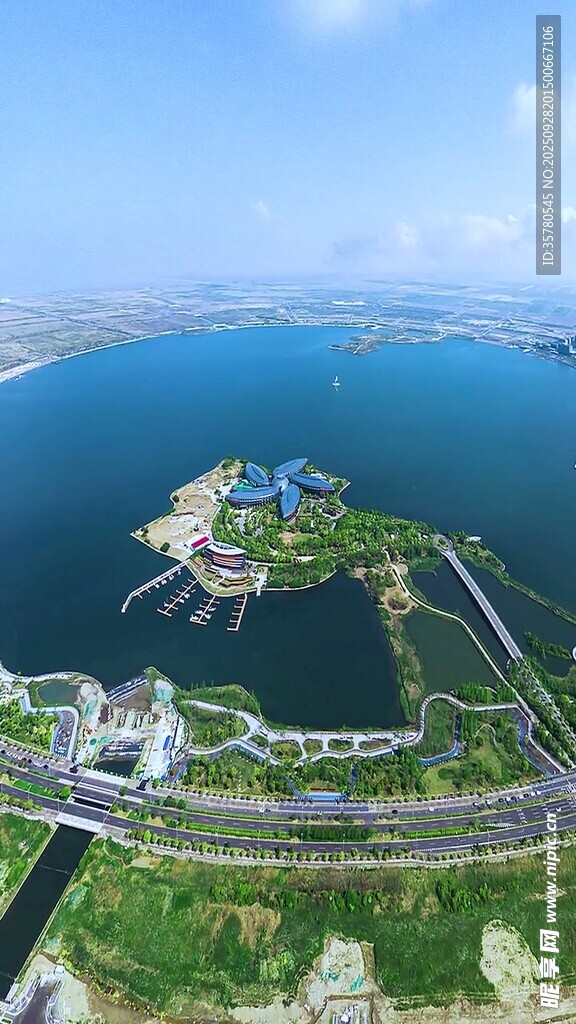 美丽滨海景观俯瞰图