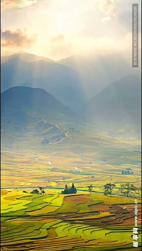 山间田园美景