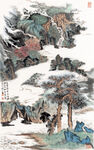 水墨山水国画风景图
