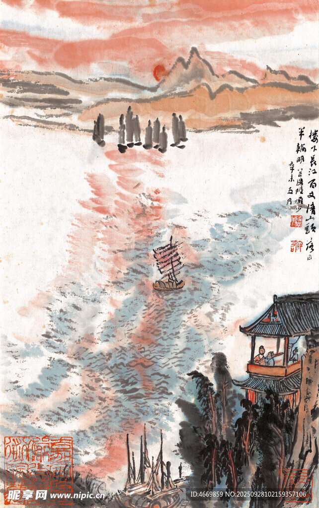 水墨山水间的诗意景致