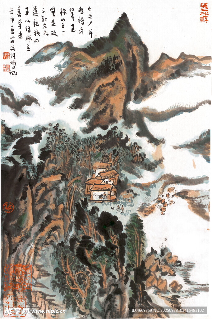 传统水墨山水画作欣赏