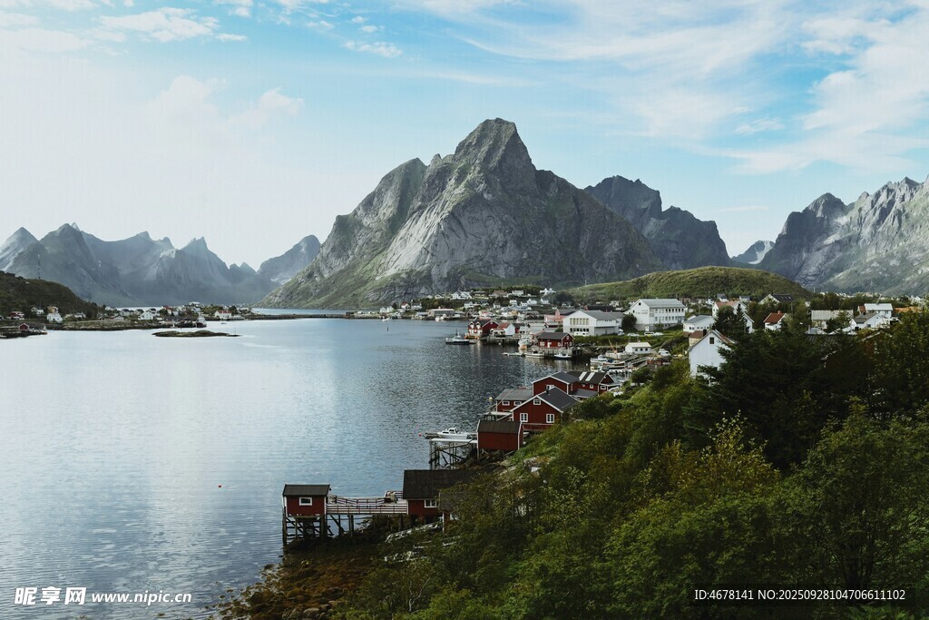 挪威峡湾美丽自然风光