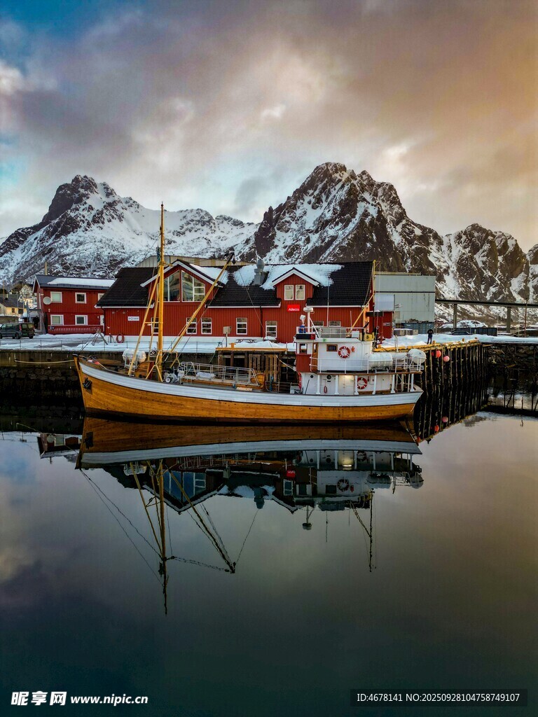挪威渔村的宁静美景