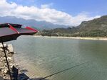 湖畔悠然垂钓景