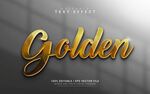 金色立体英文Golden