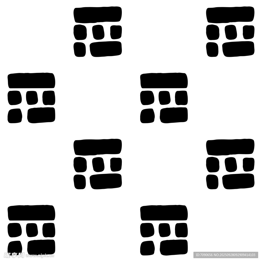 几何图案方块排列