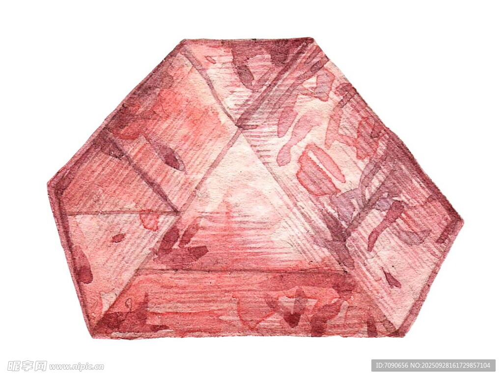 粉色几何造型折纸