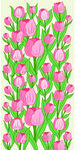 粉色郁金香花卉图案