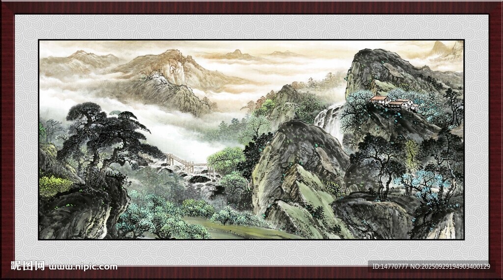 客厅山水画 