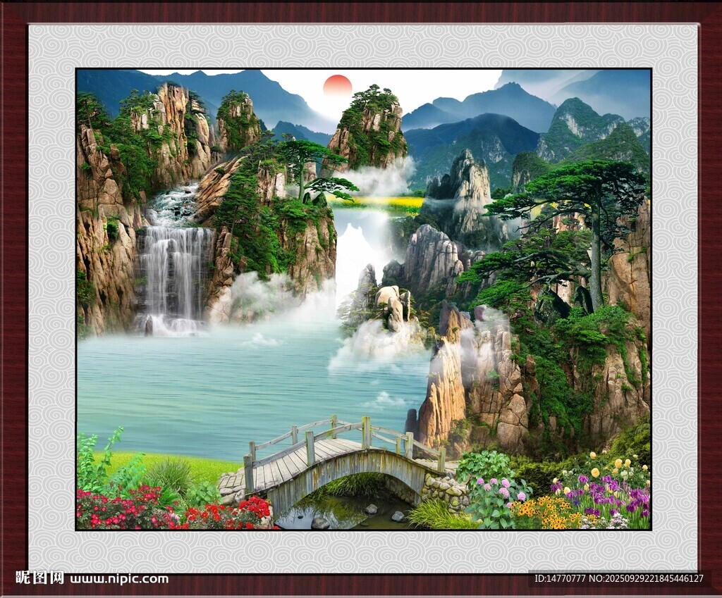 山水国画风景图