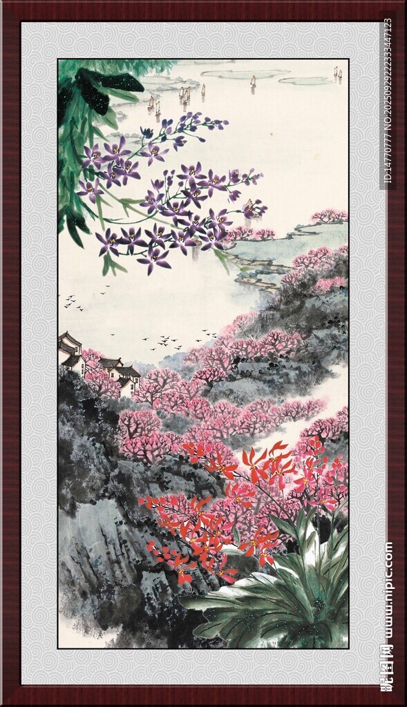 中式山水花鸟装饰画