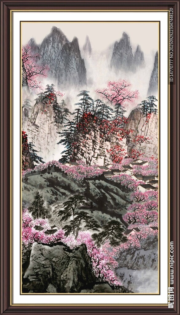 中式山水花鸟装饰画