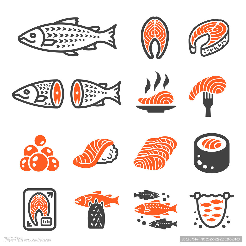 海鲜美食图标