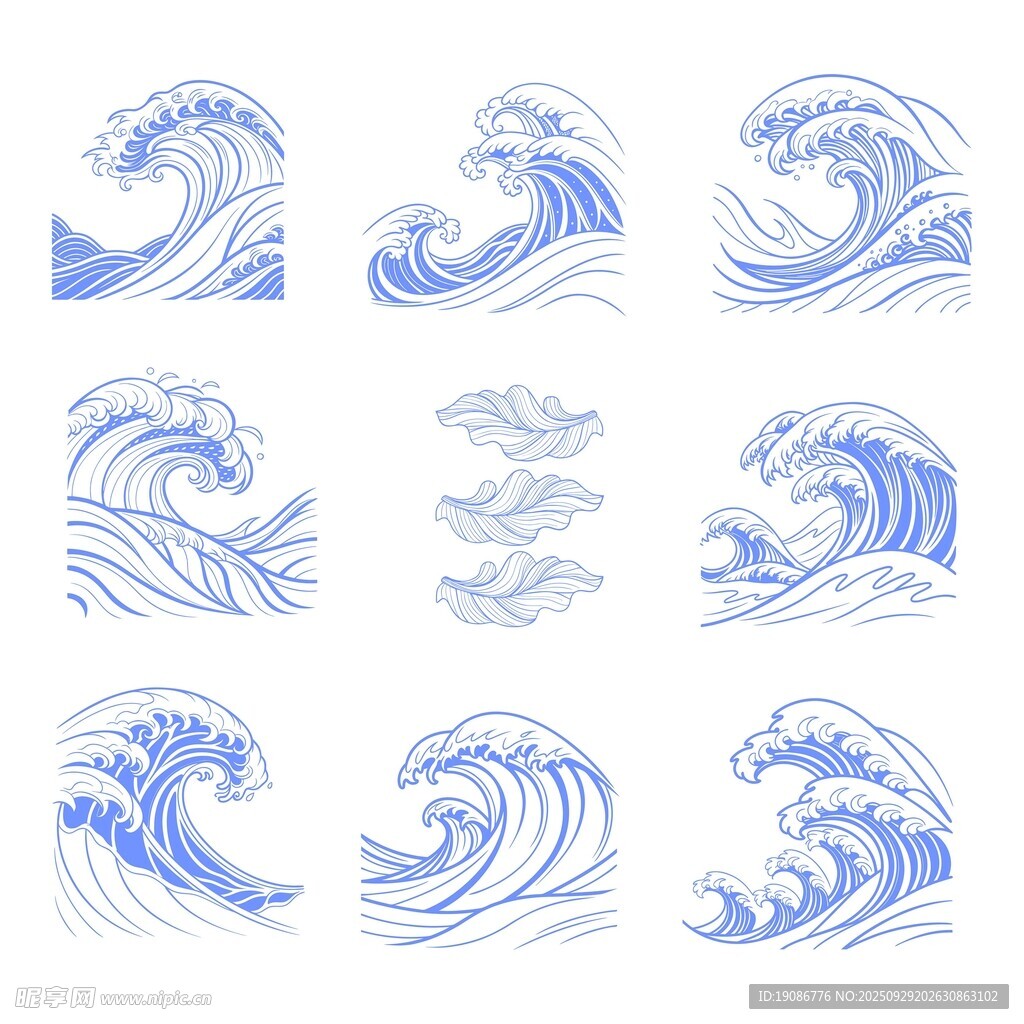 海浪图案