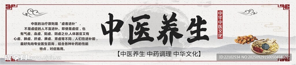 中医文化养生知识宣传海报