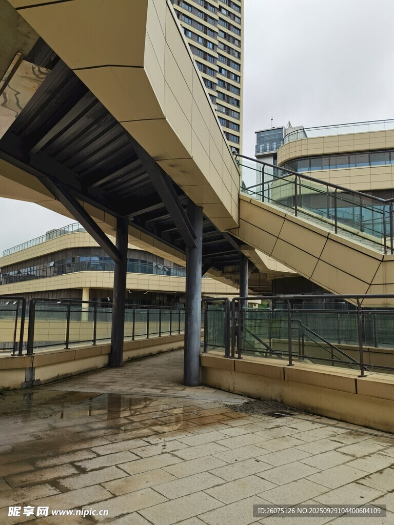 现代城市户外建筑平台景观