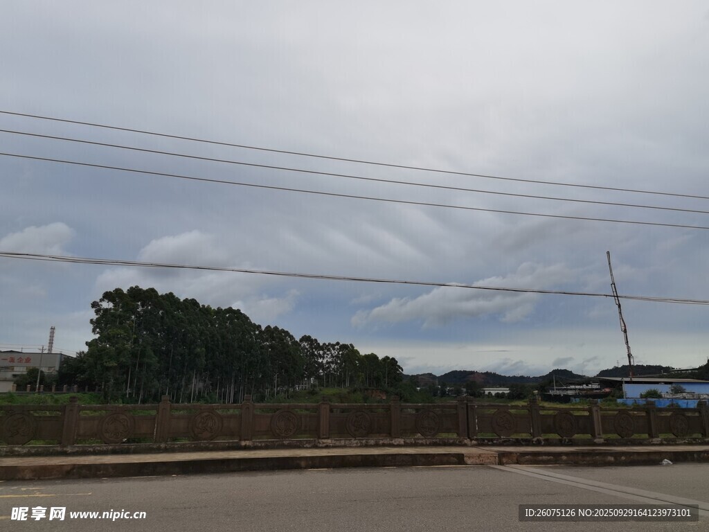乡村公路边的自然风景