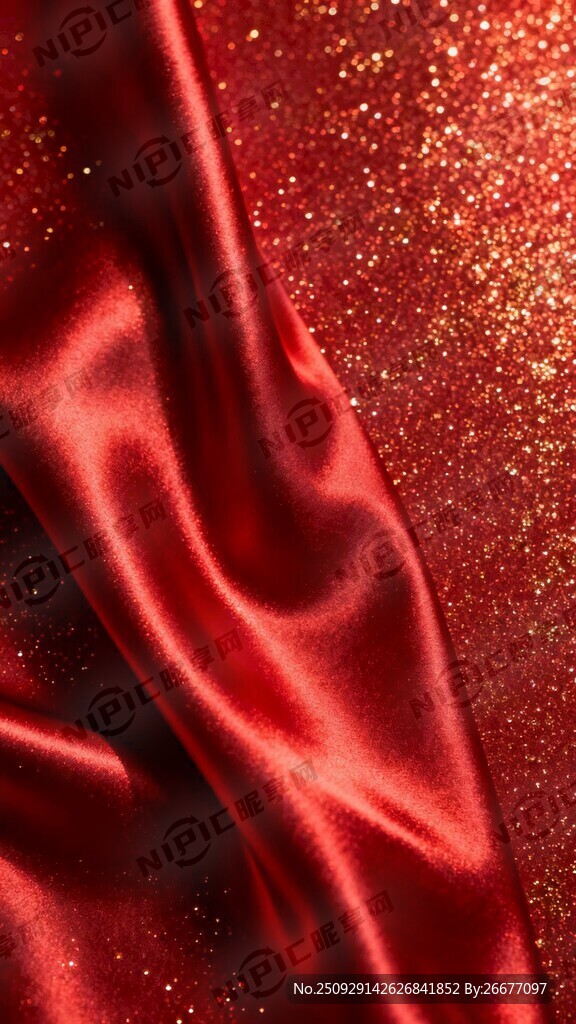 需要一个红色的高端带洒金和绸缎