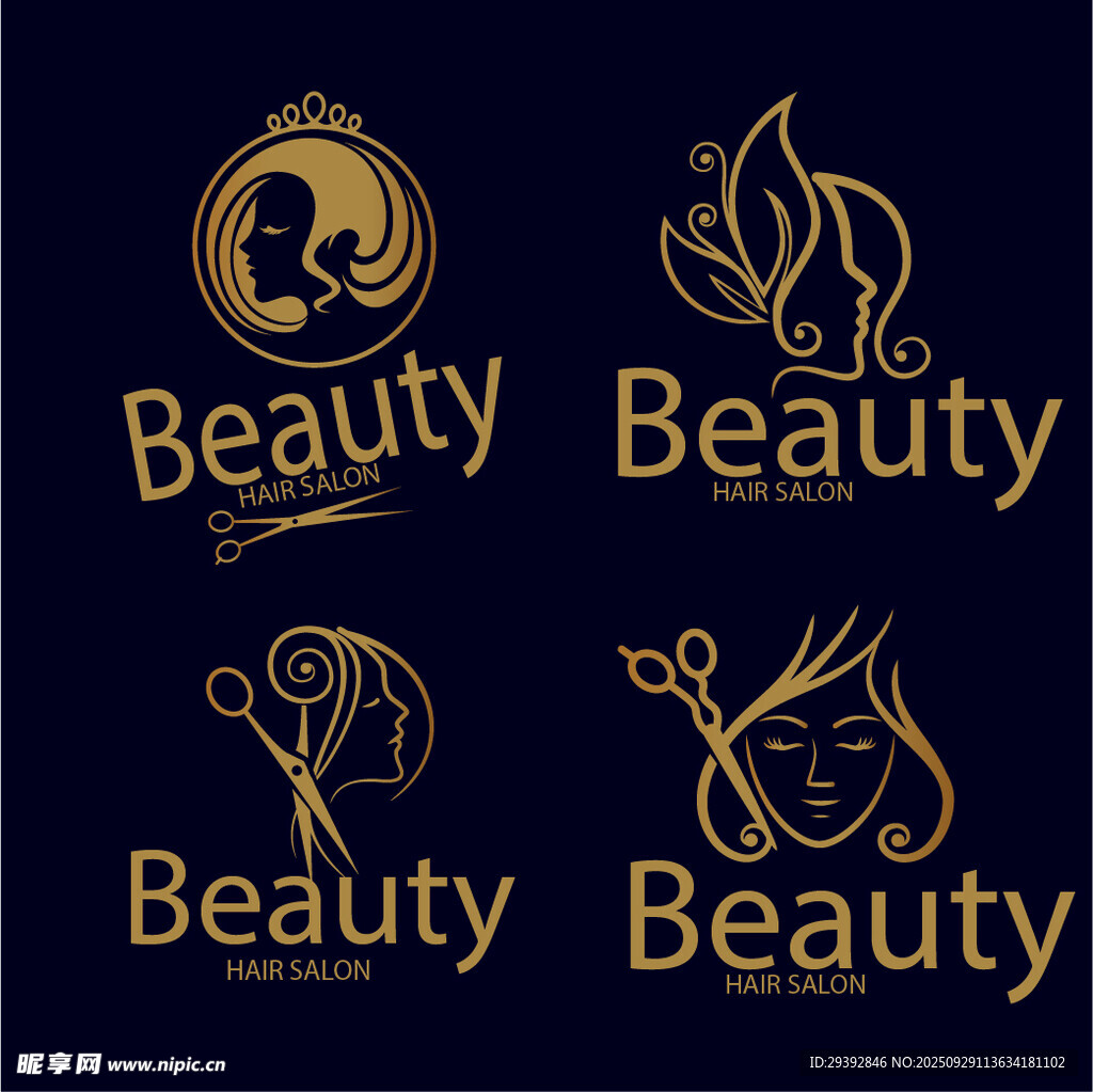 美容美发logo图片
