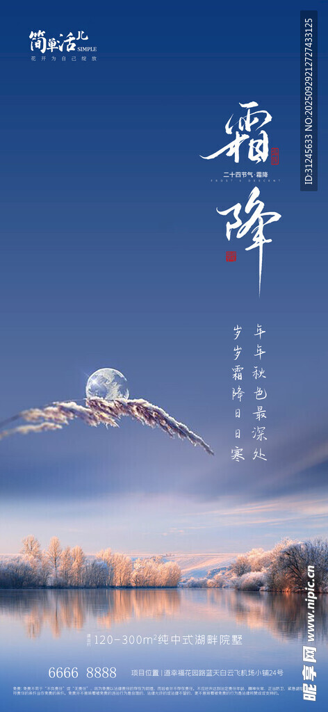 地产霜降海报