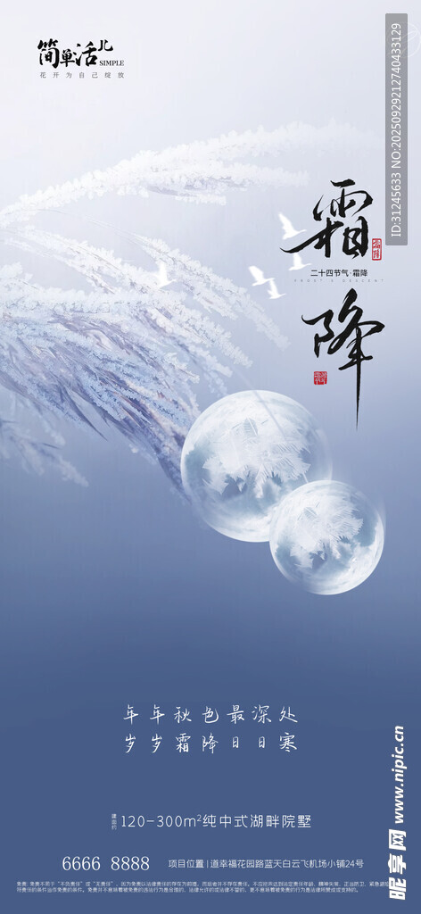 地产霜降海报