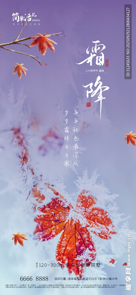 地产霜降海报
