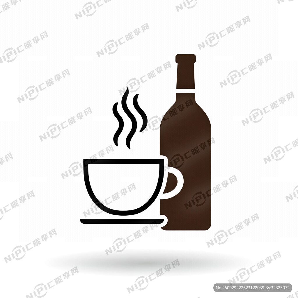 咖啡和酒生成一个logo