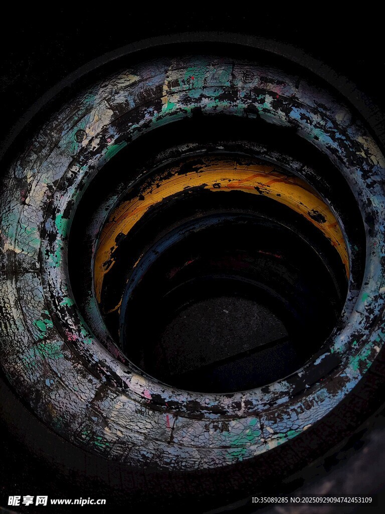 神秘深邃的机械环形结构