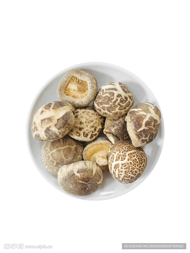 盘中新鲜花菇