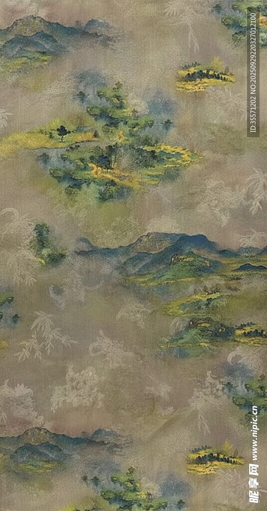 古风山水田园风景图