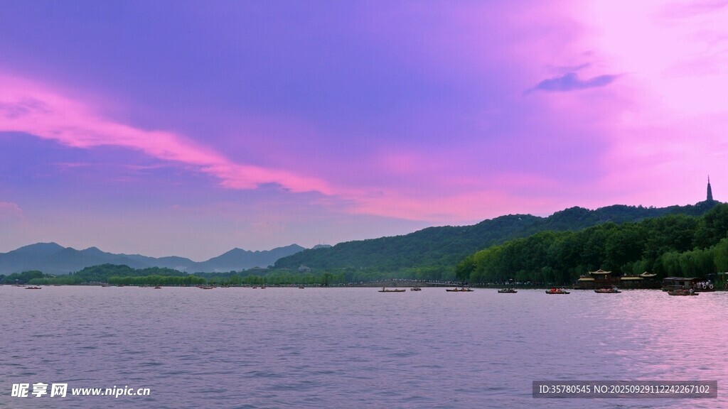 西湖旅游风景区拍航拍素材