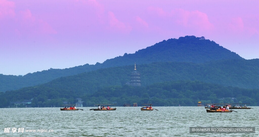 西湖旅游风景区拍航拍素材