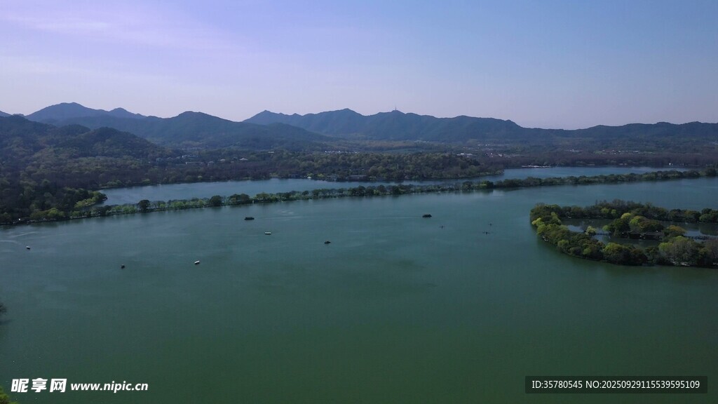 西湖旅游风景区拍航拍素材