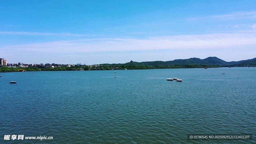 西湖旅游风景区拍航拍素材