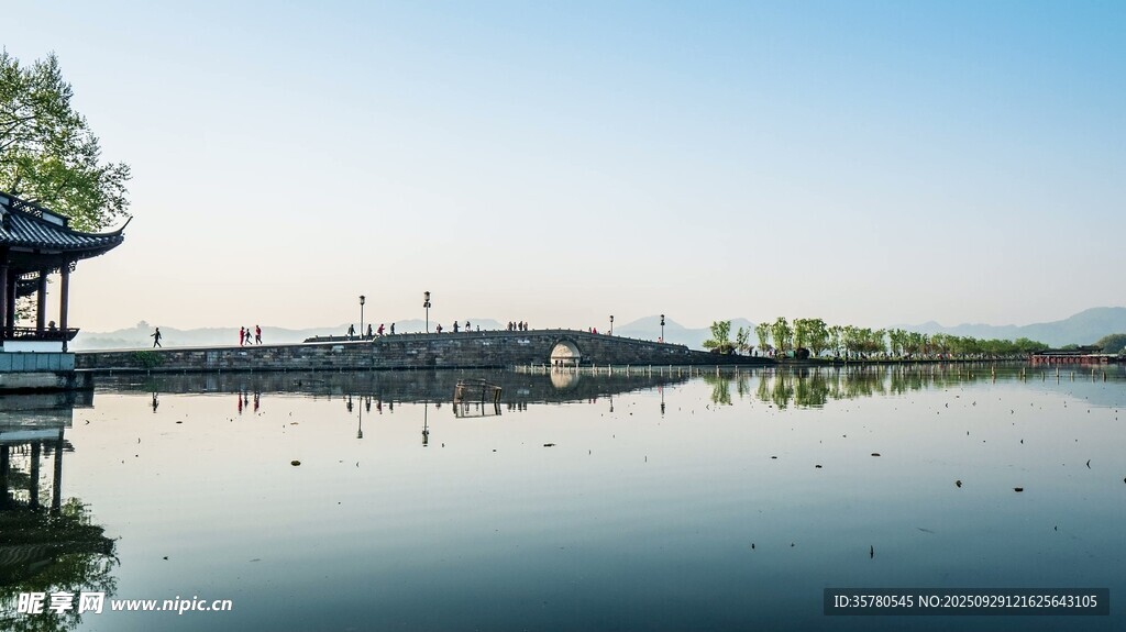 西湖旅游风景区拍航拍素材