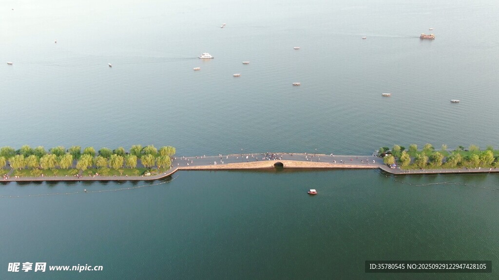 西湖旅游风景区拍航拍素材