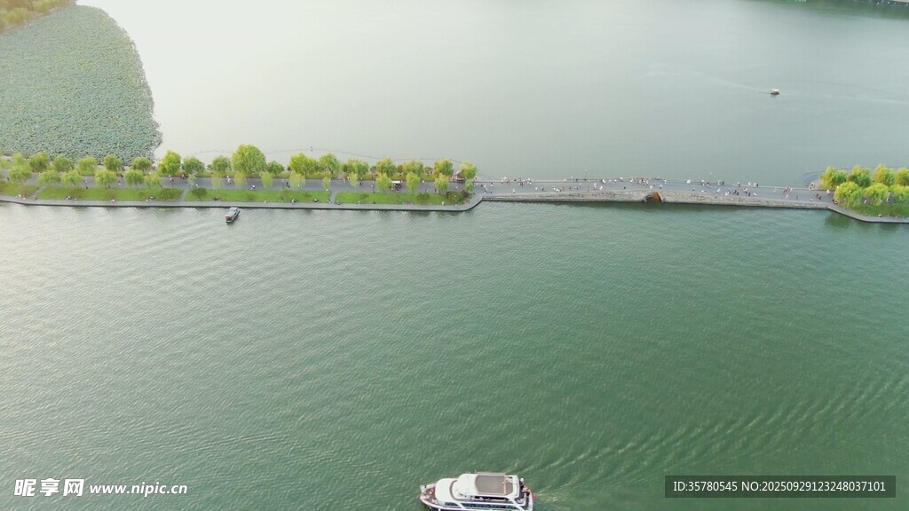 西湖旅游风景区拍航拍素材