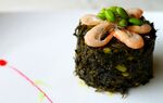 海苔鱿鱼卷美食特写