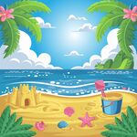夏日沙滩插图