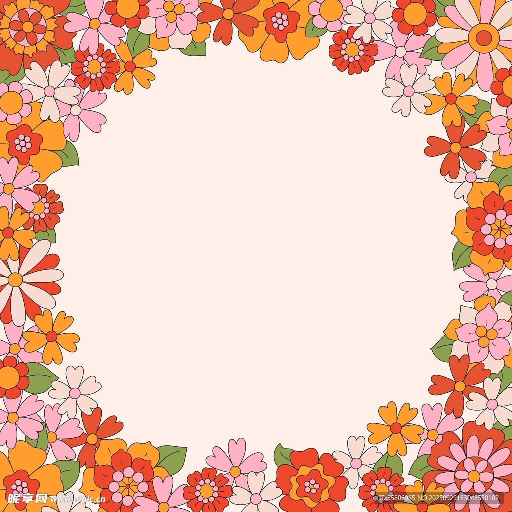 花卉边框